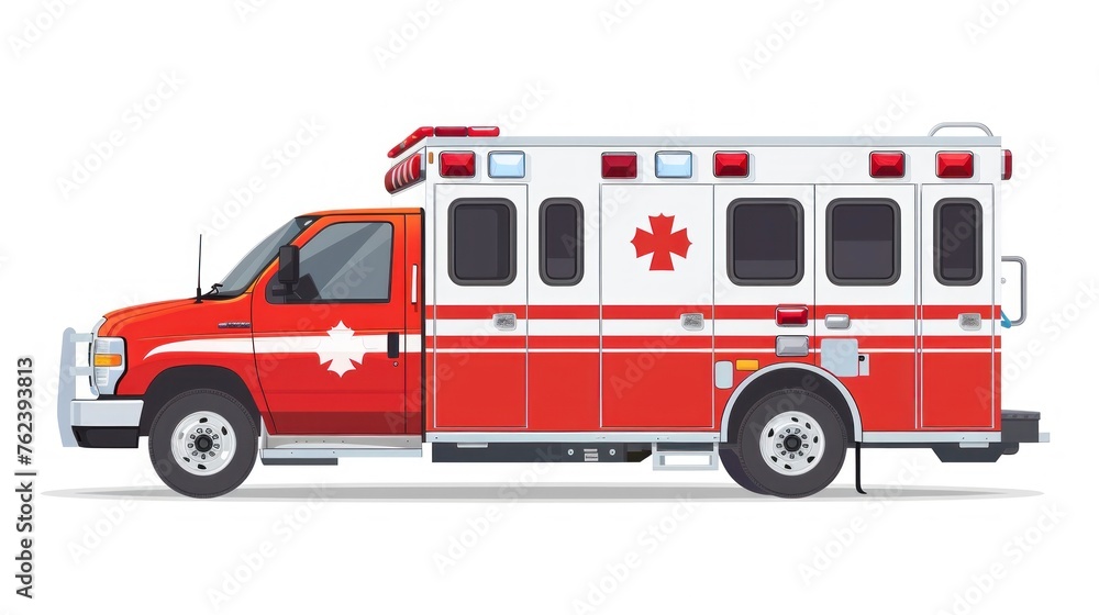 illustration of an ambulance on white background in high resolution and high quality. CONCEPT AMBULANCE TRUCK,emergency,help