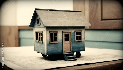 A beautiful tiny house miniature 