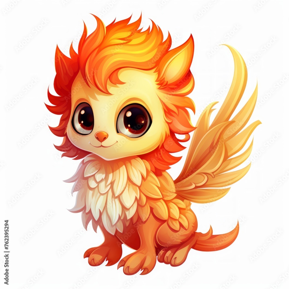 Generative AI A charming fairy-tale animal companion, like a baby griffin or a miniature phoenix. Generative AI A charming fairy-tale animal companion, like a baby griffin or a miniature phoenix.