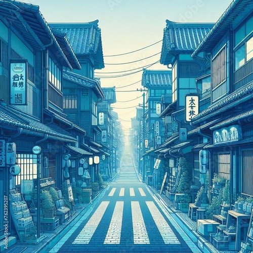 streets in Japanese cities #762395207