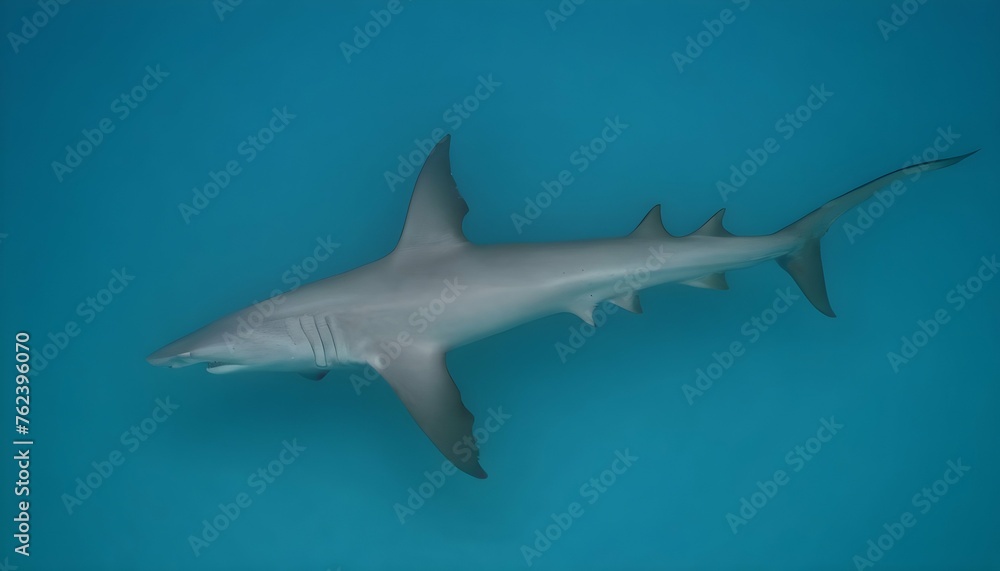 A Hammerhead Shark Swimming In A Spiral Pattern Upscaled 7