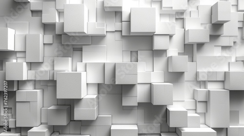 White Wall Covered With Cubes