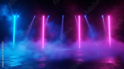 Group of Lights Illuminating Stage