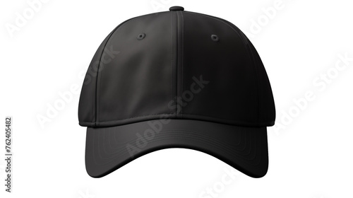 black baseball cap isolated on transparent background