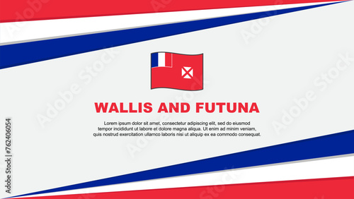 Wallis And Futuna Flag Abstract Background Design Template. Wallis And Futuna Independence Day Banner Cartoon Vector Illustration. Wallis And Futuna Design photo