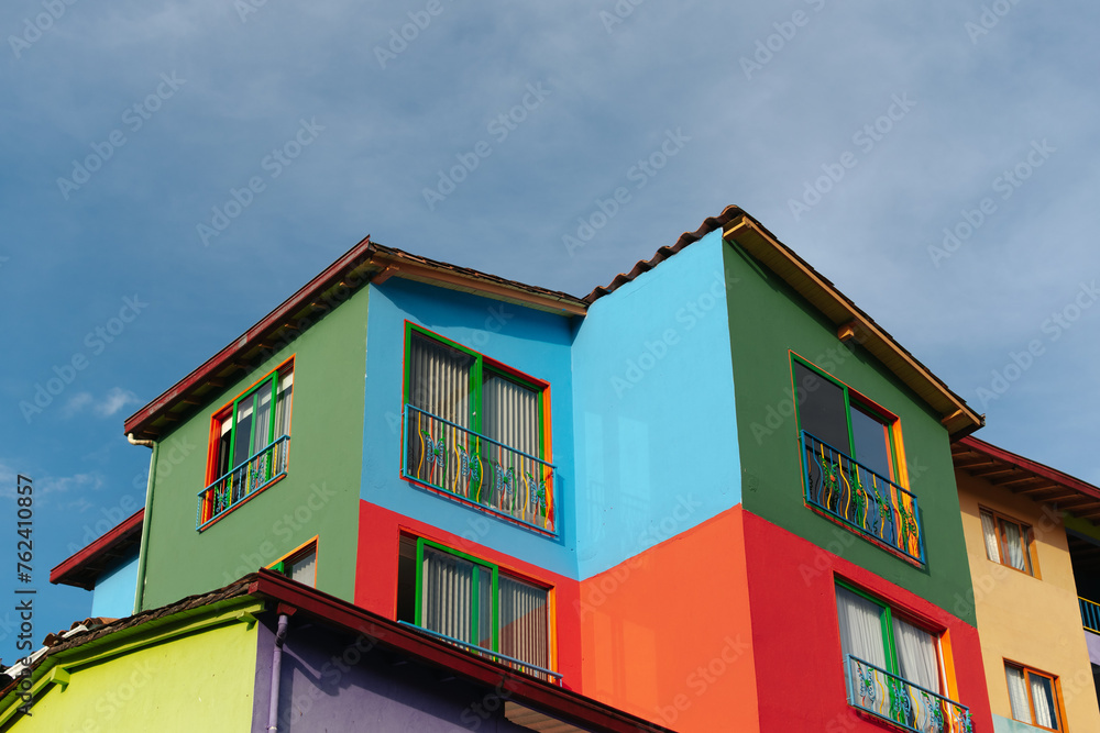 Coloridas casas en Guatapé Colombia