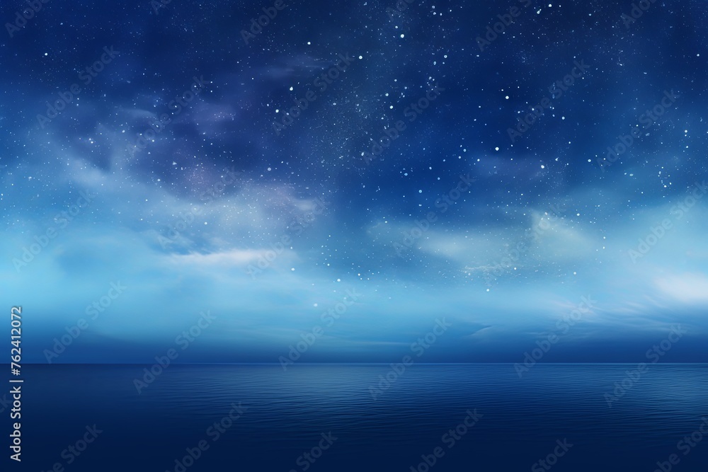 A black sky indigo background light water and stars