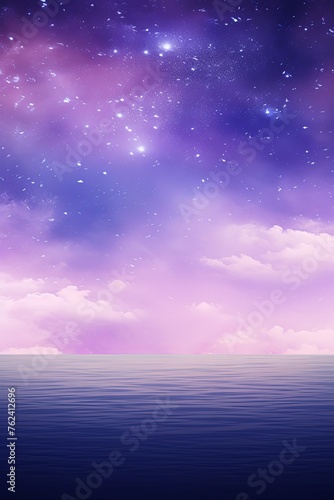 A black sky magenta background light water and stars © Zickert