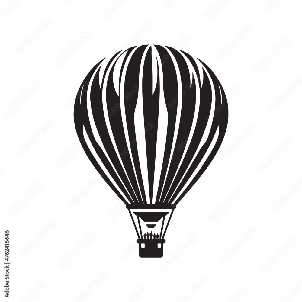 Ethereal Hot Air Balloon Silhouette Showcase - Soaring Above Clouds of Fantasy with Hot Air Balloon Illustration - Minimallest Air Balloon Vector
Ethereal Hot Air Balloon Silhouette Showcase - Soaring Above Clouds of Fantasy with Hot Air Balloon Illustration - Minimallest Air Balloon Vector