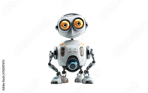 Robot search for idea, Robot Idea Isolated on Transparent background.