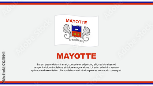Mayotte Flag Abstract Background Design Template. Mayotte Independence Day Banner Social Media Vector Illustration. Mayotte Design