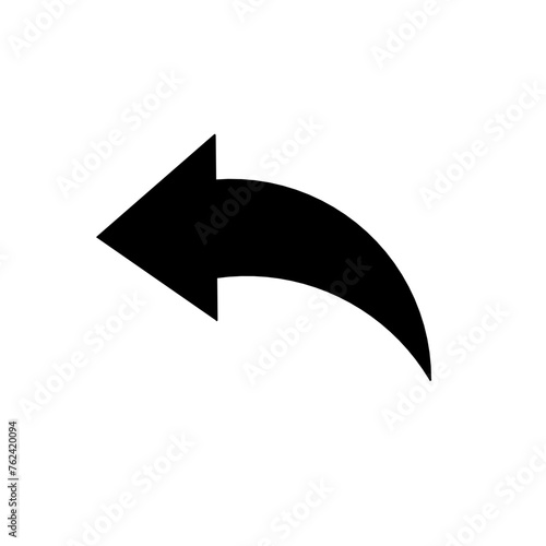 Free Download Arrow curve vector icon, black symbol set different shapes isolated on white background. Abstract collection - GFXLoad
