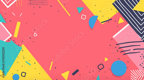 Background of colorful shapes and design elements