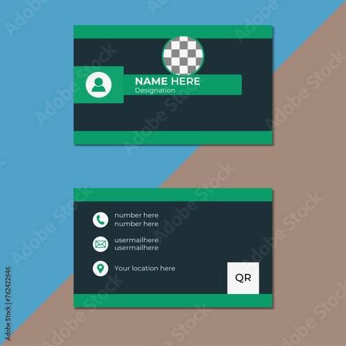  Double sided Business card Design with unique color and shape