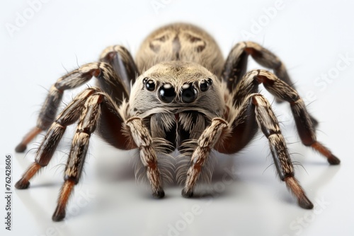 Pholcidae spider isolated on white/black background 