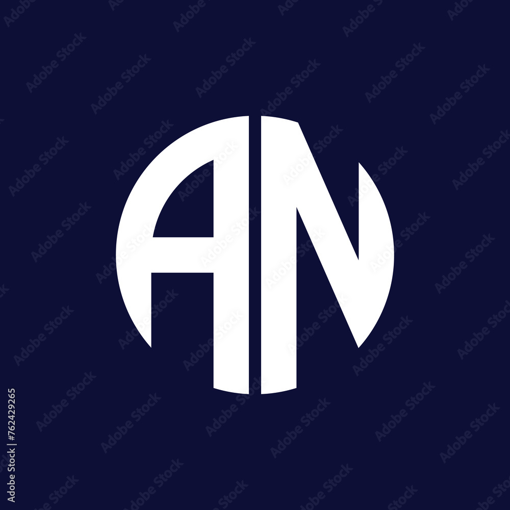 modern an circle logo design modern an circle logo design