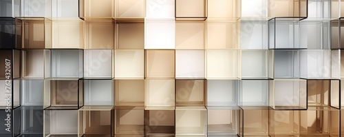 abstract glass tiles background color : beige, in the style of metal compositions, luxurious geometry