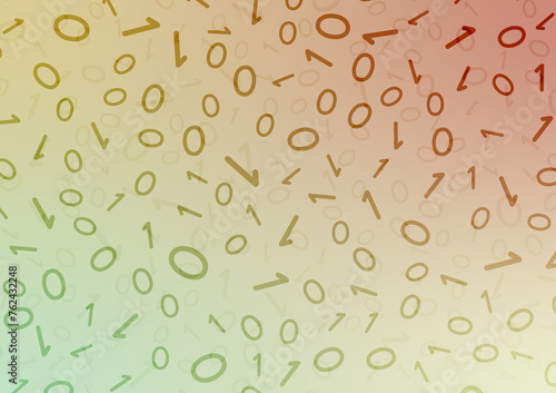 Number digital zero one symbol random decoration background