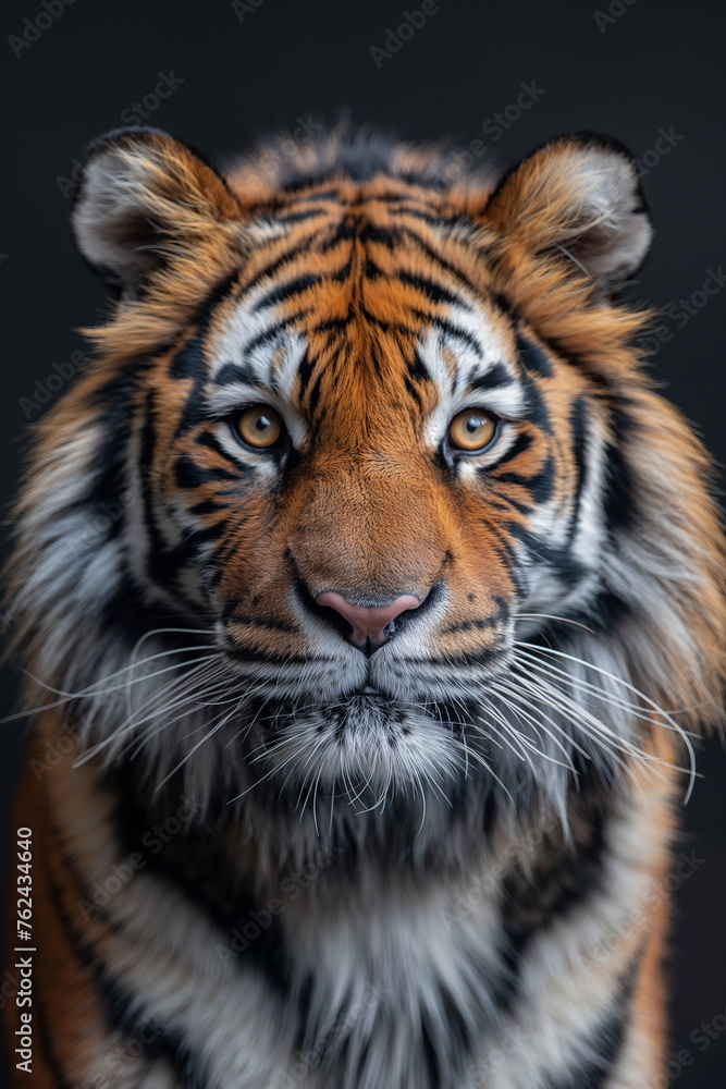 Hyper-Detailed Tiger Close-Up generative AI