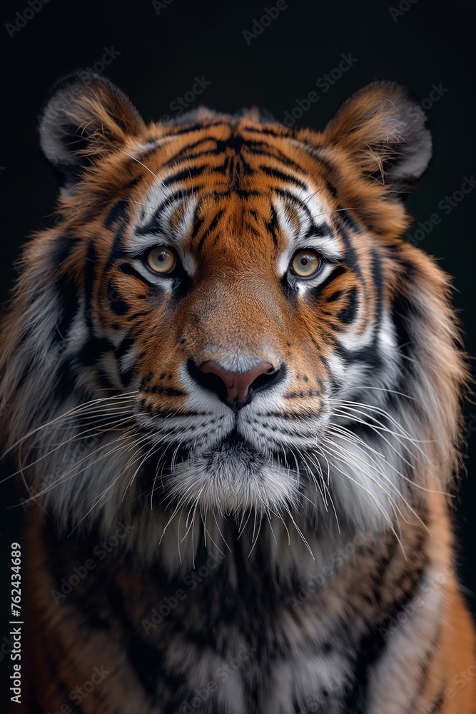 Hyper-Detailed Tiger Close-Up generative AI