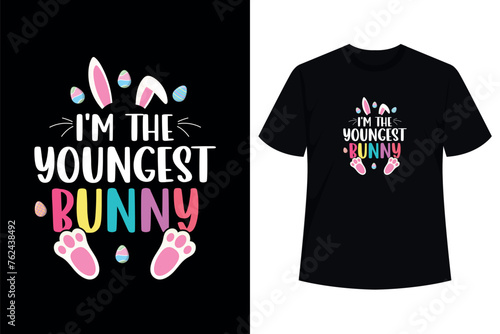 I'm The Youngest Bunny Matching Family Easter Party T-Shirt