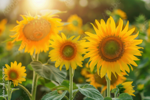 Sunflower field in summer