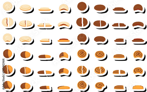 Illustration on theme fresh sweet tasty cookie of consisting various ingredients