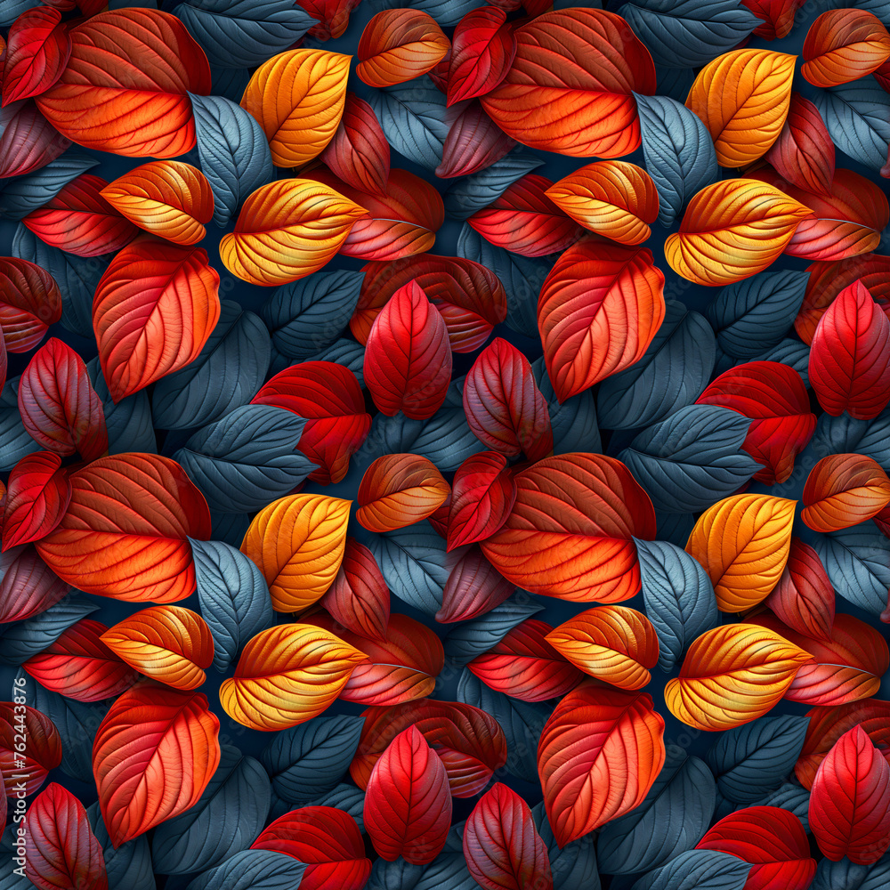 Vibrant floral pattern with flowers, seamless background for design.