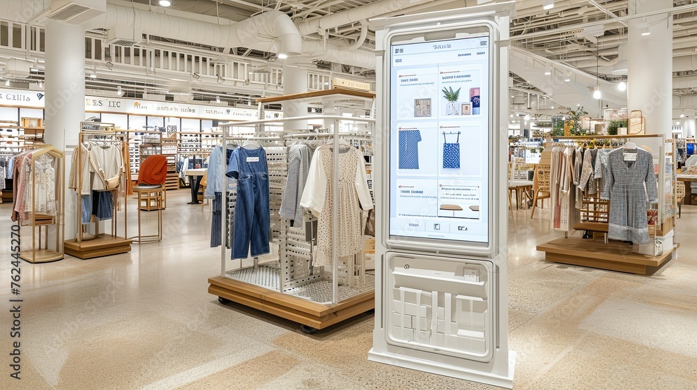 The store interior comes alive with captivating digital screen presentations The store interior comes alive with captivating digital screen presentations