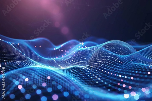 Abstract Digital Background for Technological Processes, Neural Networks, AI and Data Science