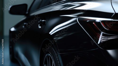 Close-Up Shots of Tinted Black Car Detailing © didiksaputra