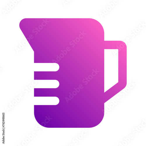 measuring cup gradient icon