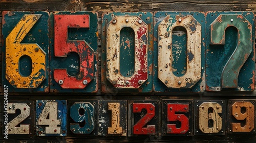 Varsity collegiate athletic sporting numbers vintage vector artwork for sport wear print and embroidery collection