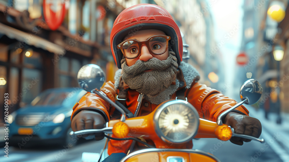 3D cartoon courier delivering happiness 3D cartoon courier delivering happiness
