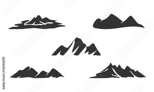 Set of mountain illustration design vector