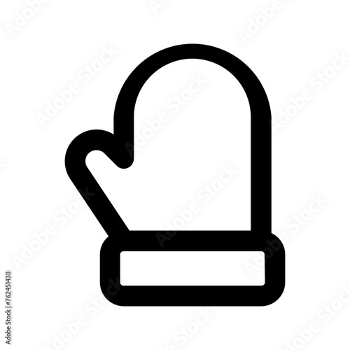 Oven glove line icon