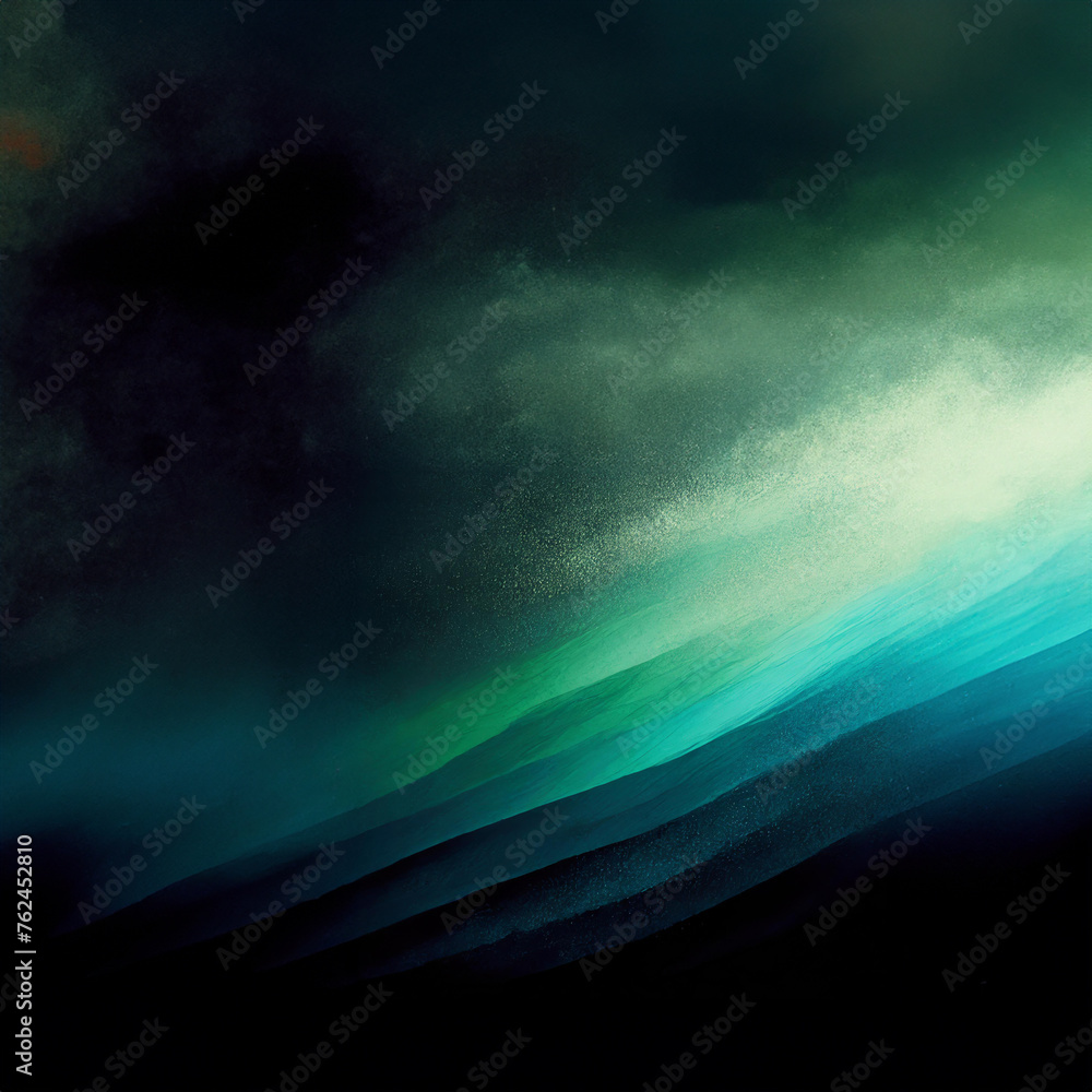 Black blue green abstract texture background. Dark matte elegant background with space for design.
