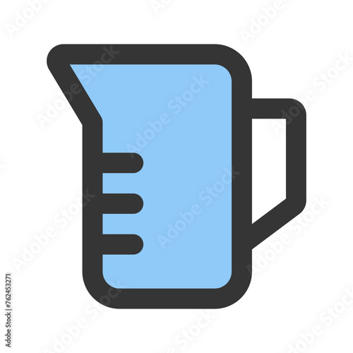 measuring cup line color icon