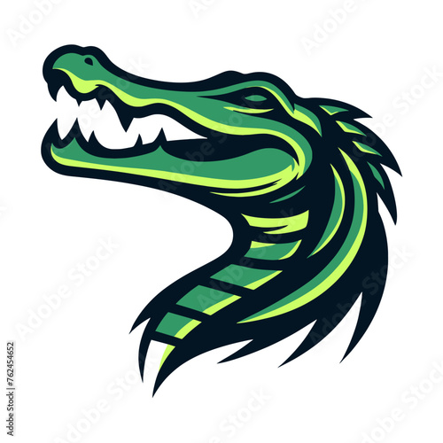 alligator gar illustration logo mascot
