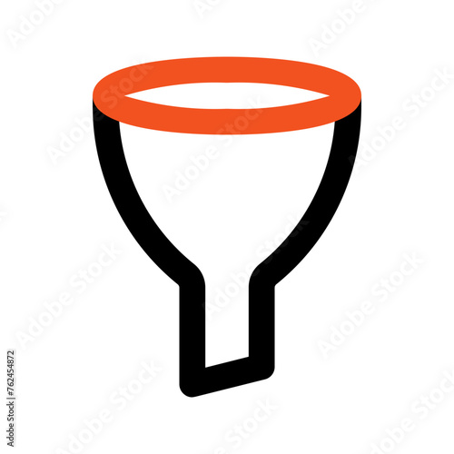 funnel outline color icon