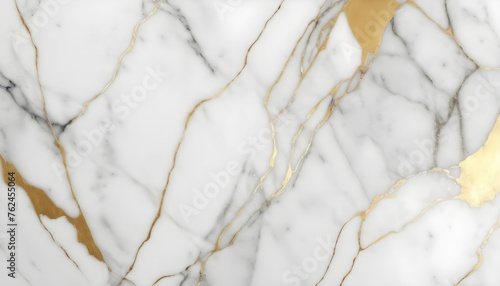 White Marble with golden texture background