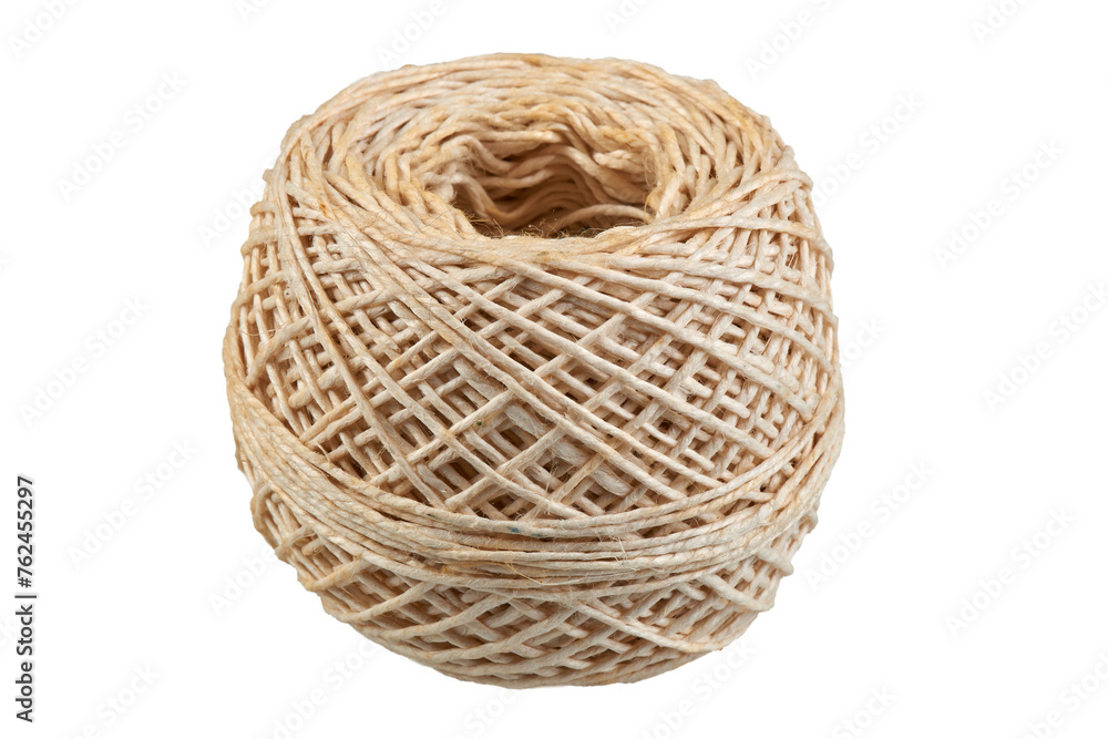 Coil of packing rope isolated on white Coil of packing rope isolated on white