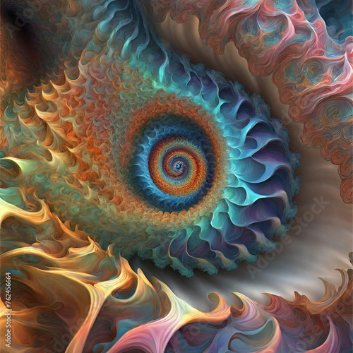 Abstract bright spiral background with swirls