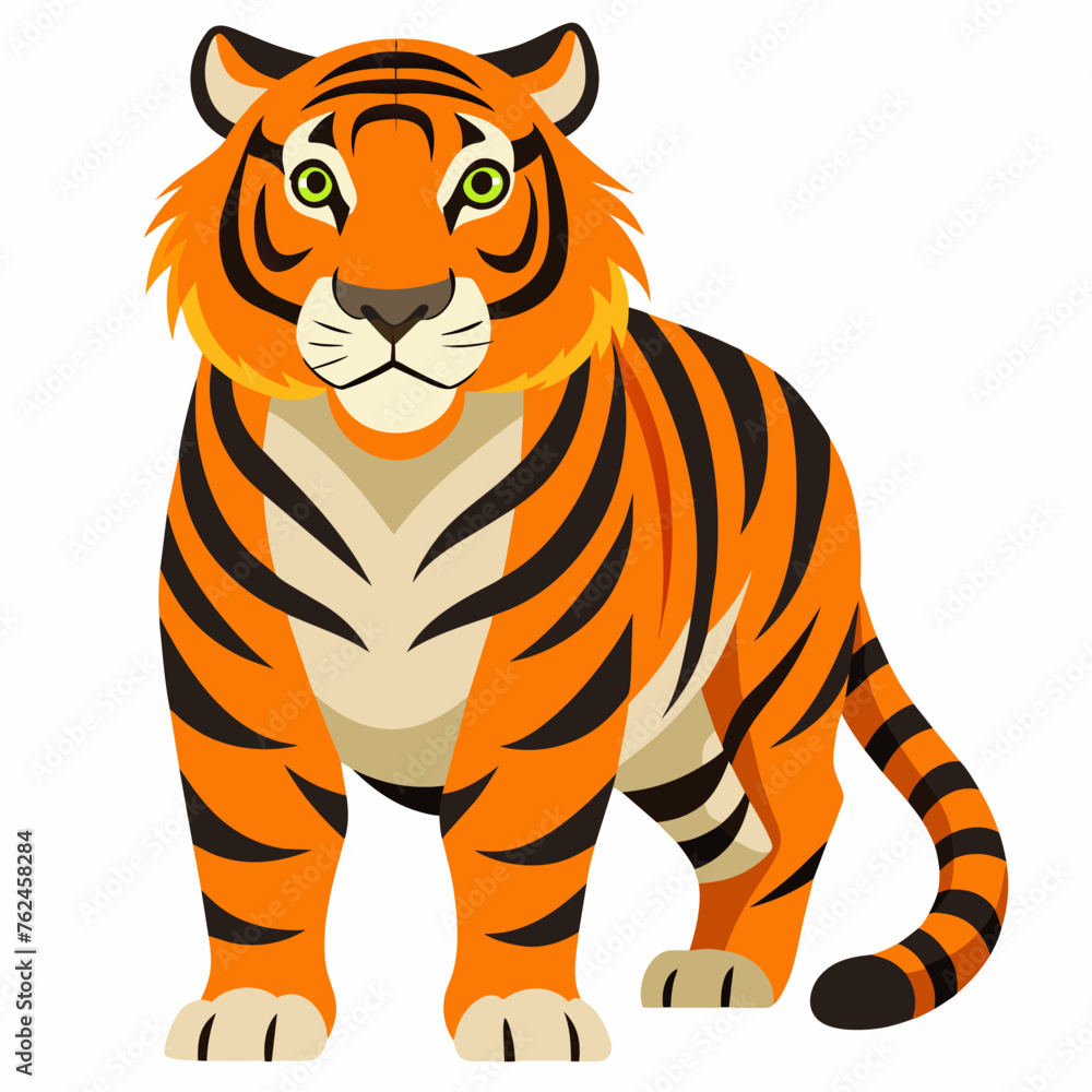 Obraz premium tiger cartoon isolated