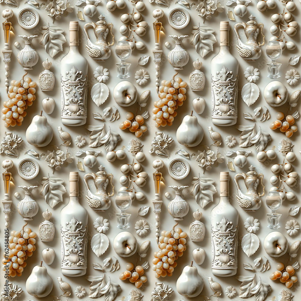 Fototapeta premium Pattern Tile for seamless backgrounds, ai generated 