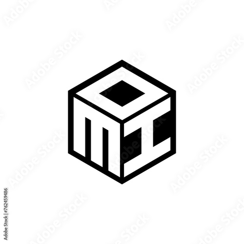 MIO letter logo design with white background in illustrator, cube logo, vector logo, modern alphabet font overlap style. calligraphy designs for logo, Poster, Invitation, etc.