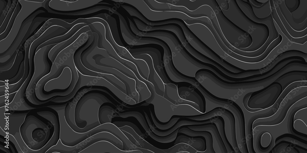 Vector illustration in minimalism seamless texture patern dark height map - obrazy, fototapety, plakaty 