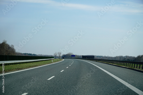 Driving on a highway - driver's perspective