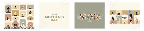 Happy Mother's Day card set.