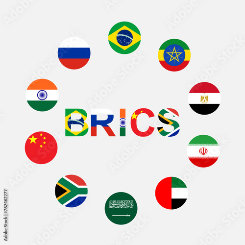 brics alphabet and flag country isolated on gray background for icon logo web. vector illustration. Free Download brics alphabet and flag country isolated on gray background for icon logo web. vector illustration. - GFXLoad